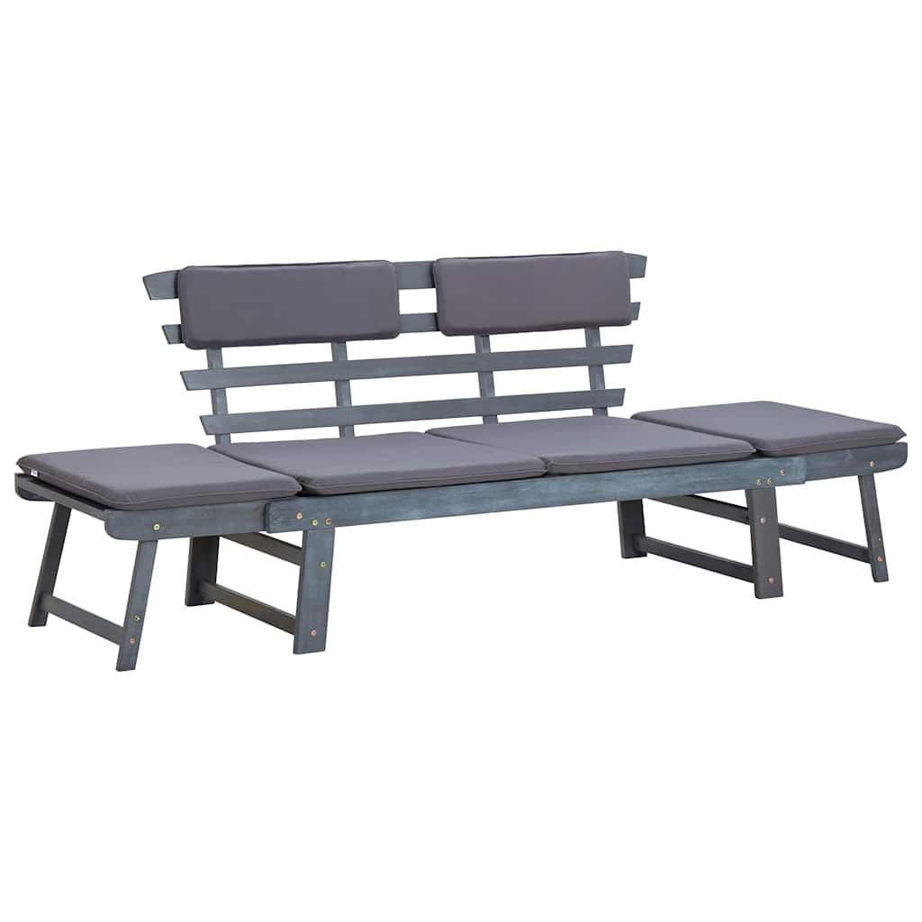 Hagebenk Med Puter 2-I-1 190 Cm Heltre Akasie Grå