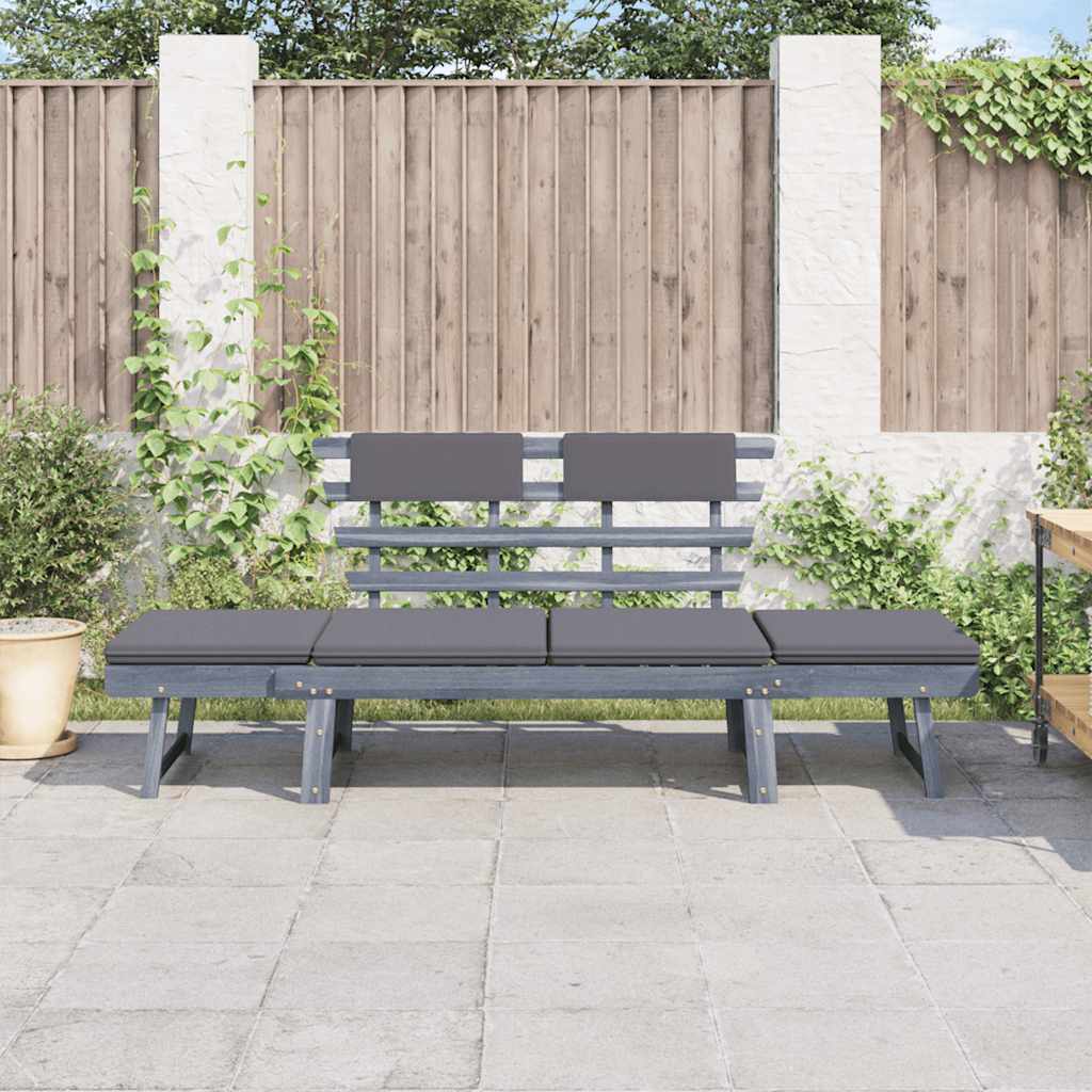 Hagebenk Med Puter 2-I-1 190 Cm Heltre Akasie Grå