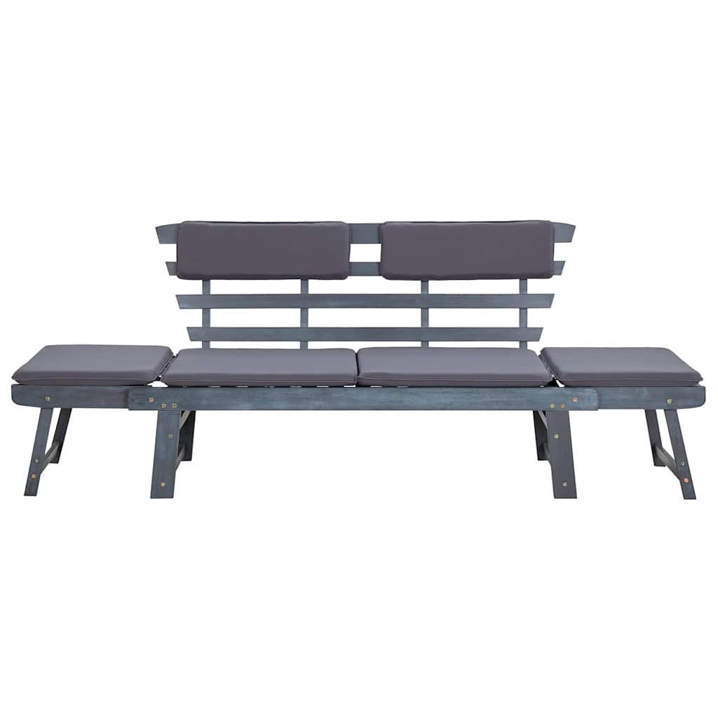 Hagebenk Med Puter 2-I-1 190 Cm Heltre Akasie Grå