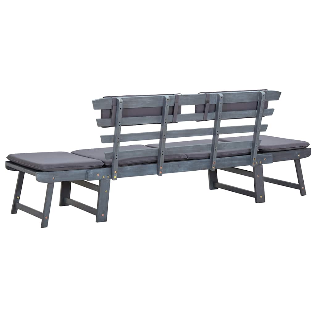Hagebenk Med Puter 2-I-1 190 Cm Heltre Akasie Grå