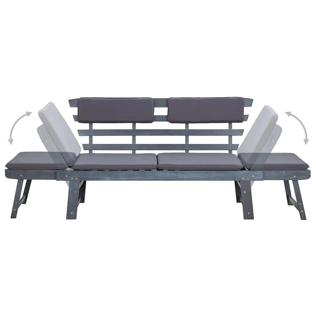 Hagebenk Med Puter 2-I-1 190 Cm Heltre Akasie Grå