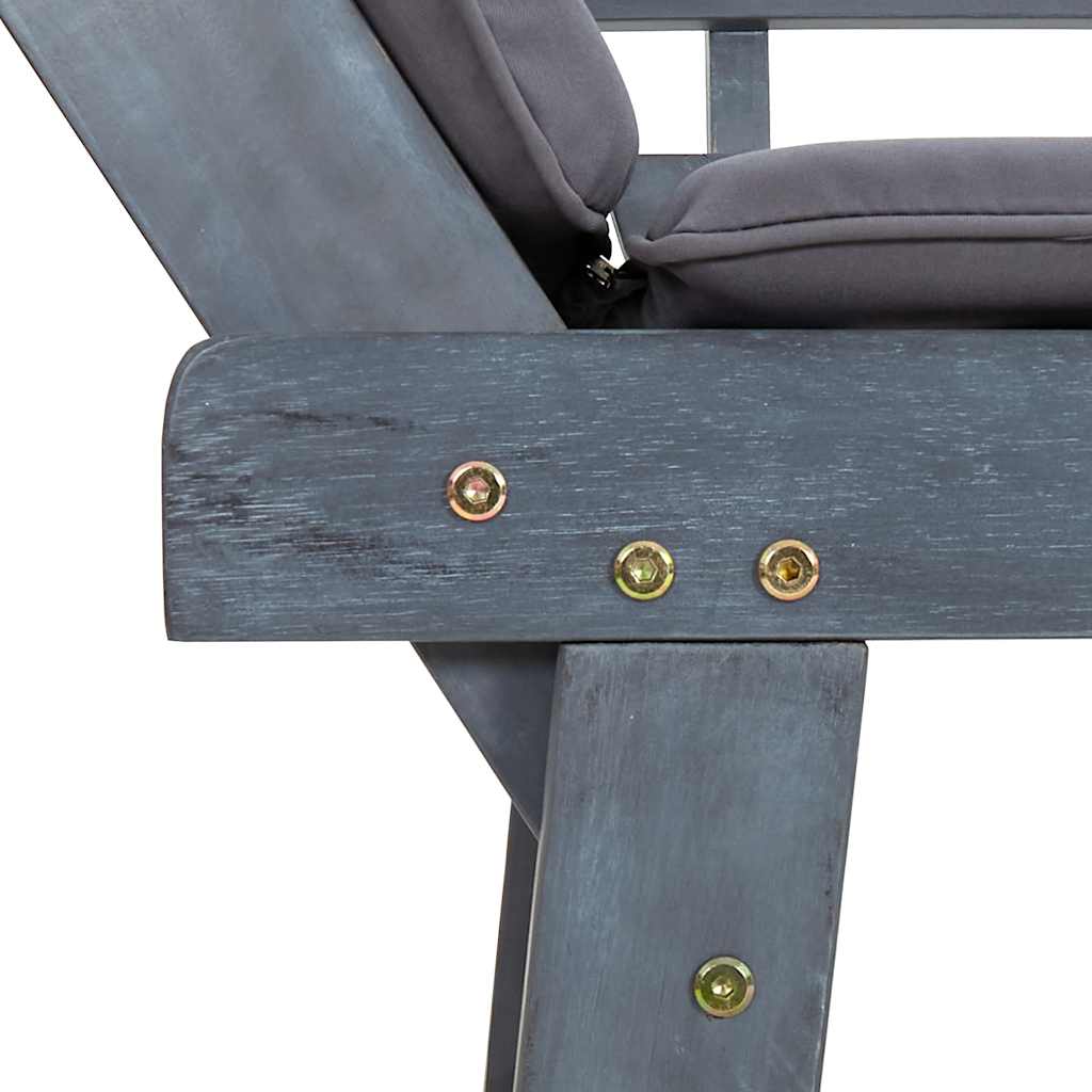 Hagebenk Med Puter 2-I-1 190 Cm Heltre Akasie Grå