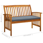 Hagebenk Med Pute 119 Cm Heltre Akasie