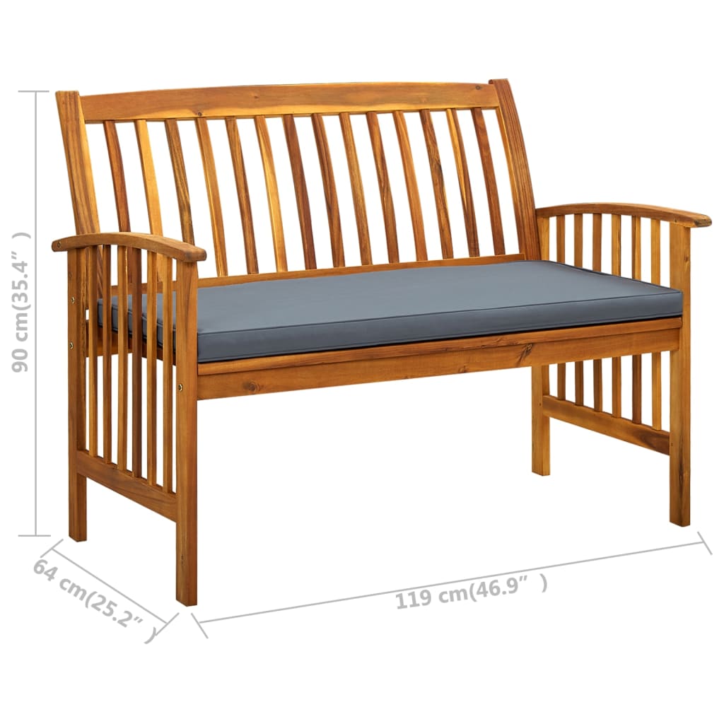 Hagebenk Med Pute 119 Cm Heltre Akasie