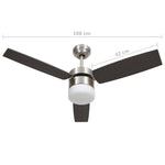 Takvifte Med Lys Og Fjernkontroll 108 Cm Mørkebrun