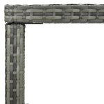 Hagebarbord Grå 130X60X110 Cm Polyrotting Og Glass