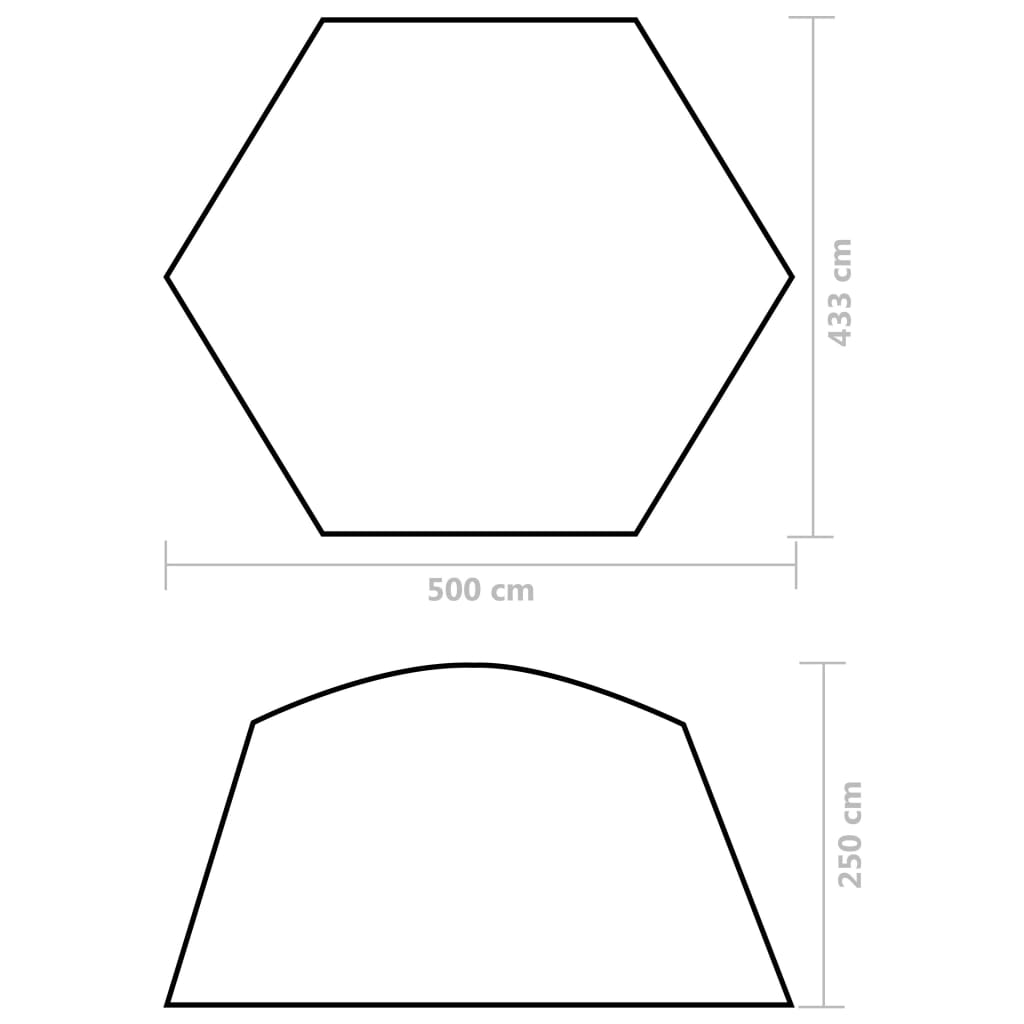 Bassengtelt Stoff 500X433X250 Cm Grønn