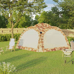 Partytelt Med Led Og 4 Sidevegger 3,6X3,6X2,3 M Kamuflasje