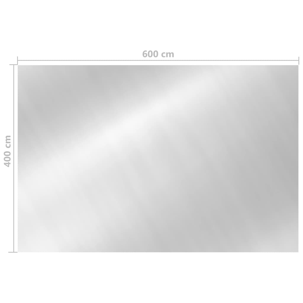 Bassengtrekk Rektangulært 600X400 Cm Pe Sølv