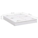 Sandkasse Gran Hvit 95X90X15 Cm