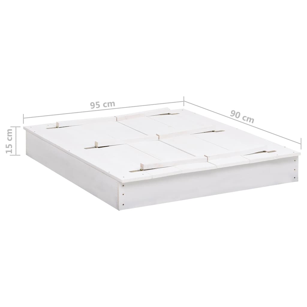 Sandkasse Gran Hvit 95X90X15 Cm