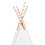 Tipi-Telt For Barn Med Pose Ferskenhud Hvit 120X120X150 Cm
