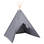 Tipi-Telt For Barn Med Pose Ferskenhud Grå 120X120X150 Cm