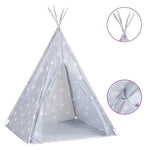 Tipi-Telt For Barn Med Pose Polyester Grå 115X115X160 Cm