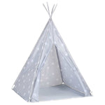 Tipi-Telt For Barn Med Pose Polyester Grå 115X115X160 Cm