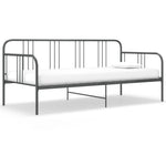 Ramme Til Sovesofa Grå Metall 90X200 Cm