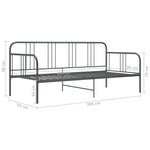Ramme Til Sovesofa Grå Metall 90X200 Cm