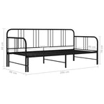 Uttrekkbar Ramme Til Sovesofa Svart Metall 90X200 Cm