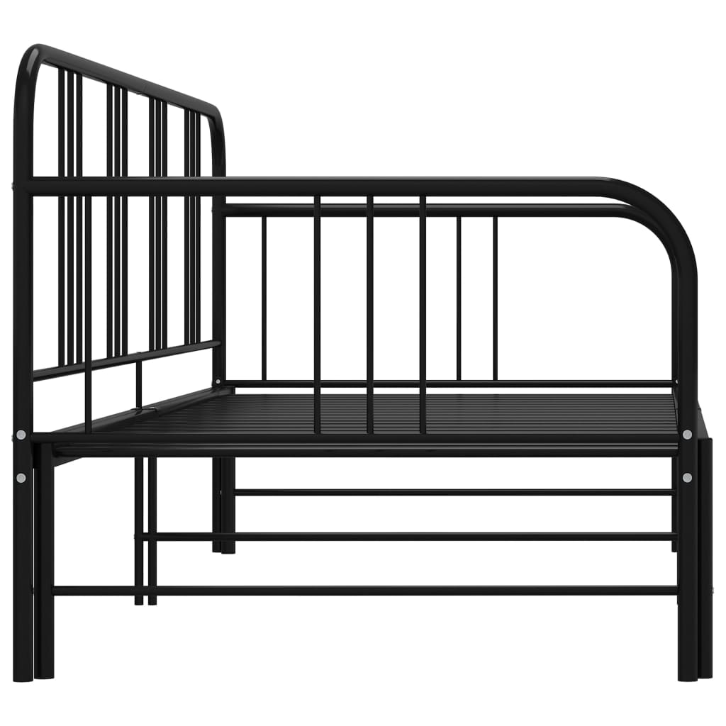 Uttrekkbar Ramme Til Sovesofa Svart Metall 90X200 Cm