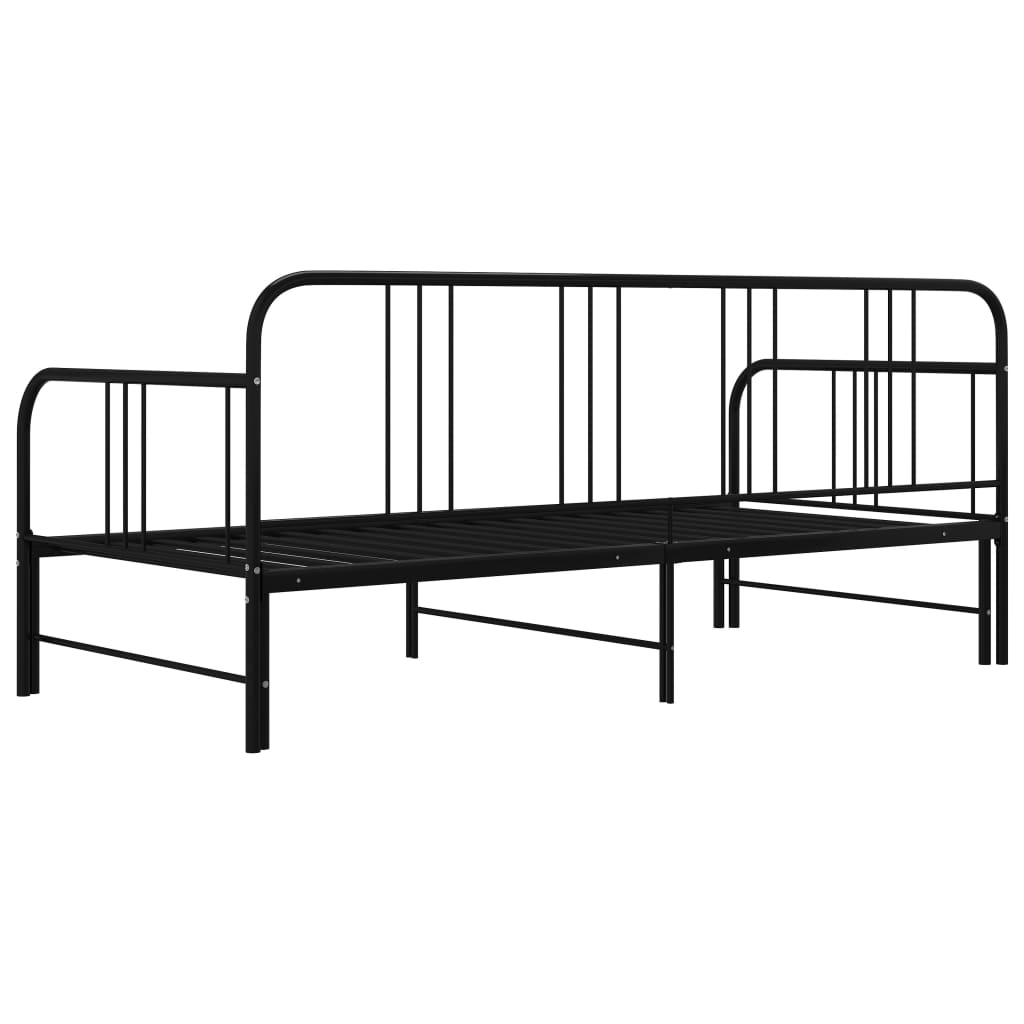 Uttrekkbar Ramme Til Sovesofa Svart Metall 90X200 Cm