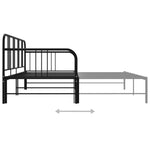Uttrekkbar Ramme Til Sovesofa Svart Metall 90X200 Cm