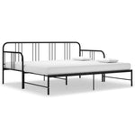 Uttrekkbar Ramme Til Sovesofa Svart Metall 90X200 Cm