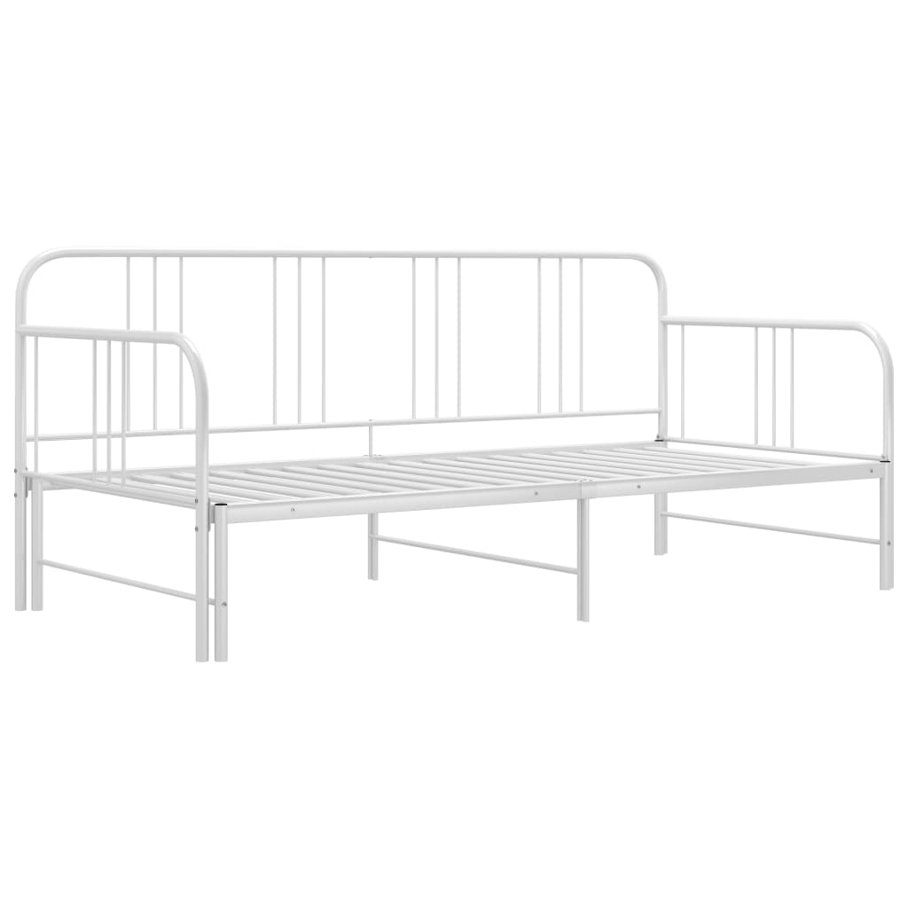 Uttrekkbar Ramme Til Sovesofa Hvit Metall 90X200 Cm