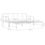 Uttrekkbar Ramme Til Sovesofa Hvit Metall 90X200 Cm