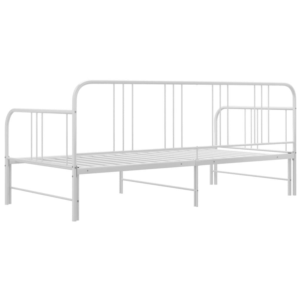 Uttrekkbar Ramme Til Sovesofa Hvit Metall 90X200 Cm