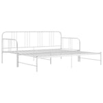 Uttrekkbar Ramme Til Sovesofa Hvit Metall 90X200 Cm