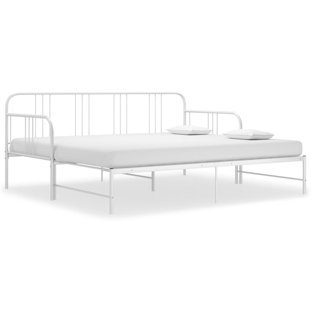 Uttrekkbar Ramme Til Sovesofa Hvit Metall 90X200 Cm
