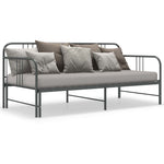 Uttrekkbar Ramme Til Sovesofa Grå Metall 90X200 Cm