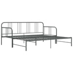 Uttrekkbar Ramme Til Sovesofa Grå Metall 90X200 Cm