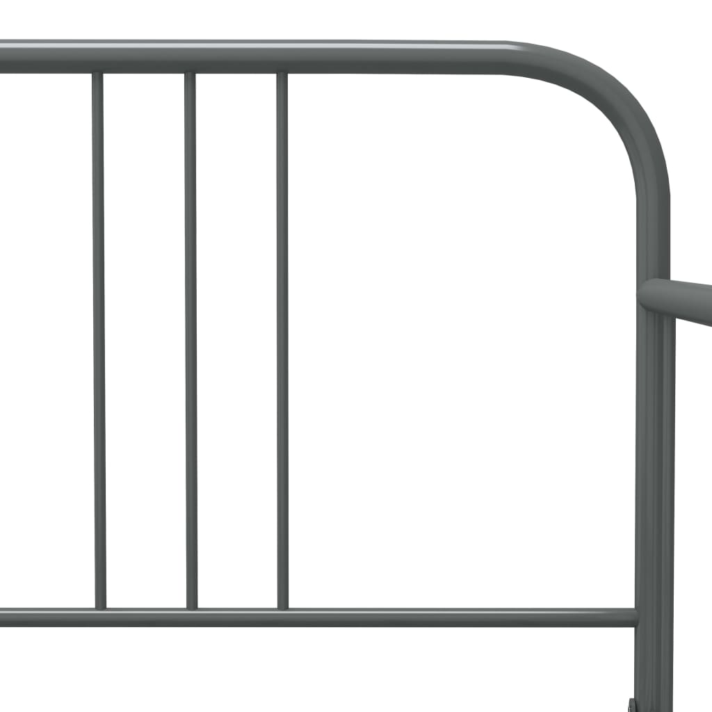 Uttrekkbar Ramme Til Sovesofa Grå Metall 90X200 Cm