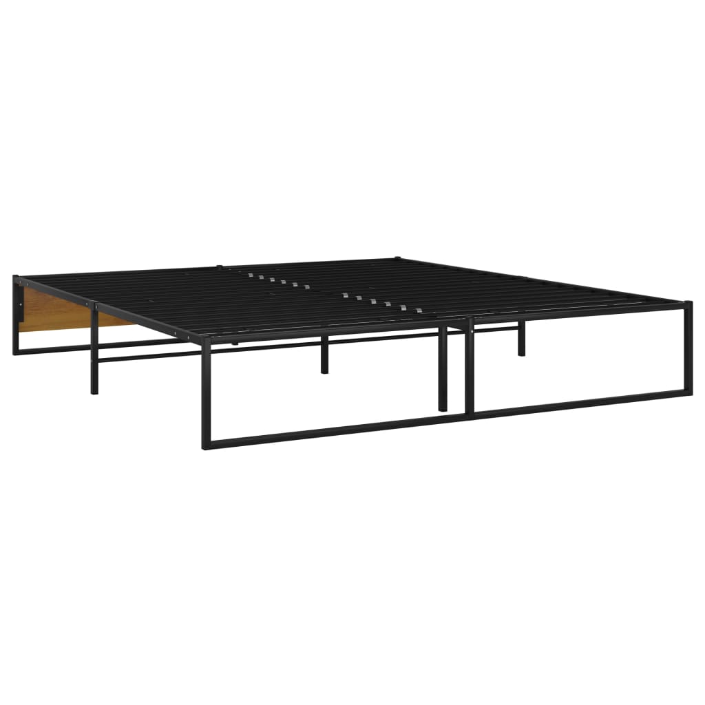 Sengeramme Svart Metall 140X200 Cm