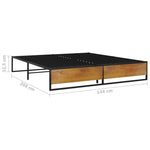 Sengeramme Svart Metall 140X200 Cm