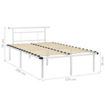 Sengeramme Hvit Metall 120X200 Cm