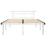 Sengeramme Hvit Metall 140X200 Cm