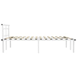 Sengeramme Hvit Metall 140X200 Cm
