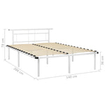 Sengeramme Hvit Metall 140X200 Cm