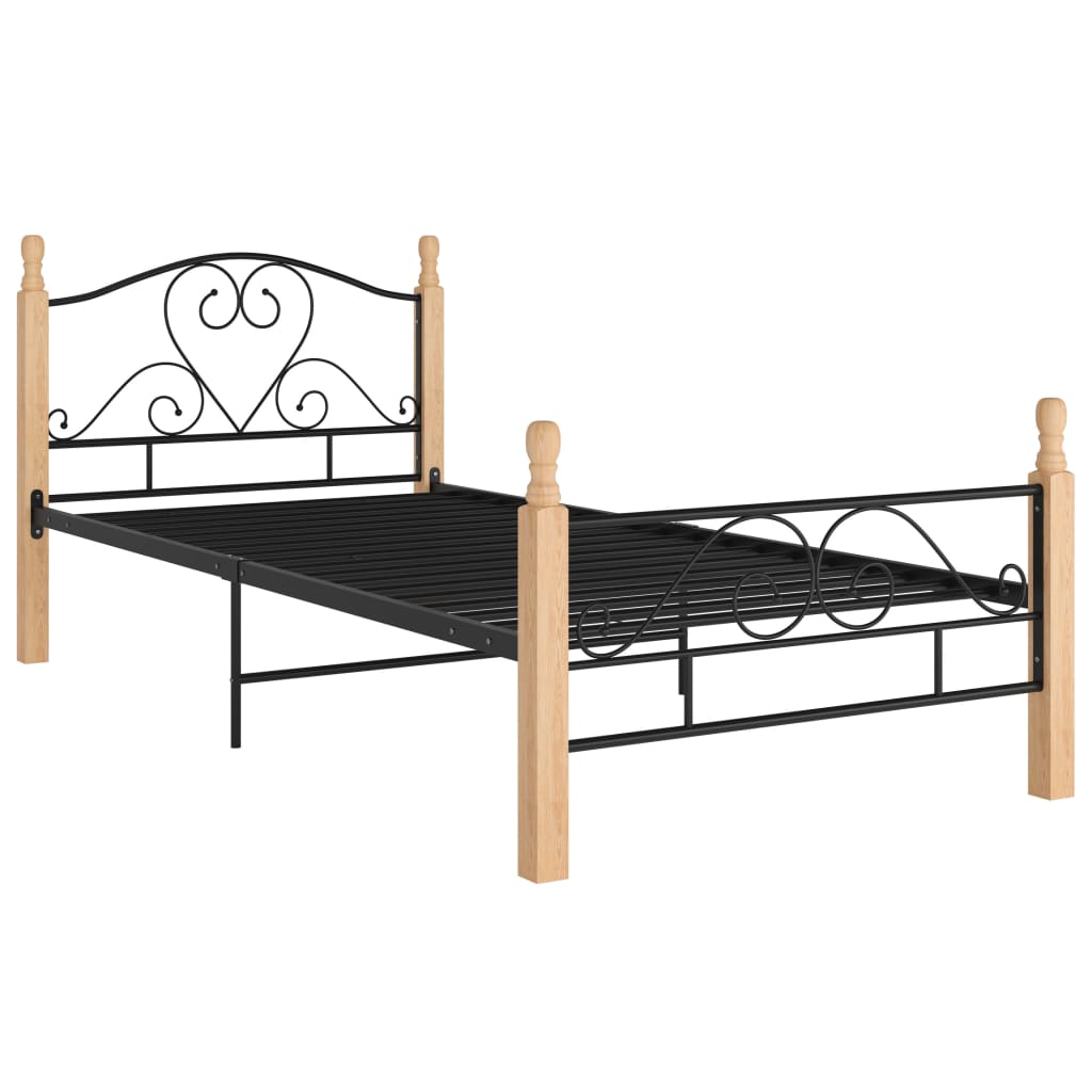Sengeramme Svart Metall 90X200 Cm