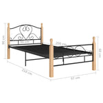 Sengeramme Svart Metall 90X200 Cm