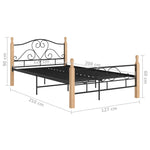 Sengeramme Svart Metall 120X200 Cm