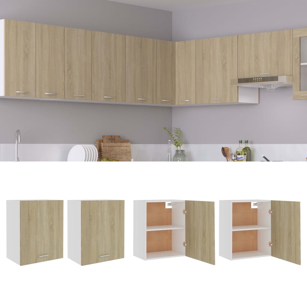 Hengende Skap &quot;Lyon&quot; 2 Stk Sonoma Eik 50X31X60 Cm