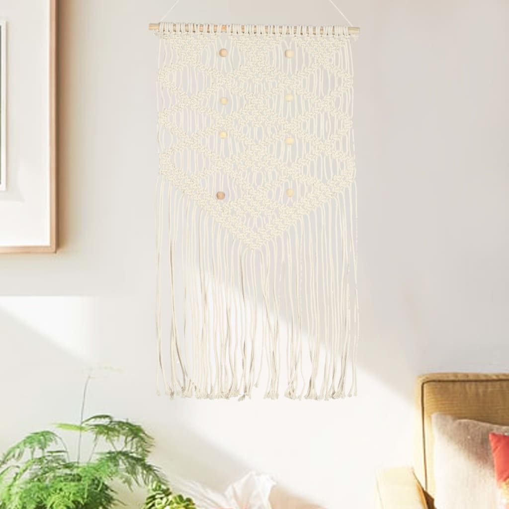 Makramé Vegghenger 40X80 Cm Bomull