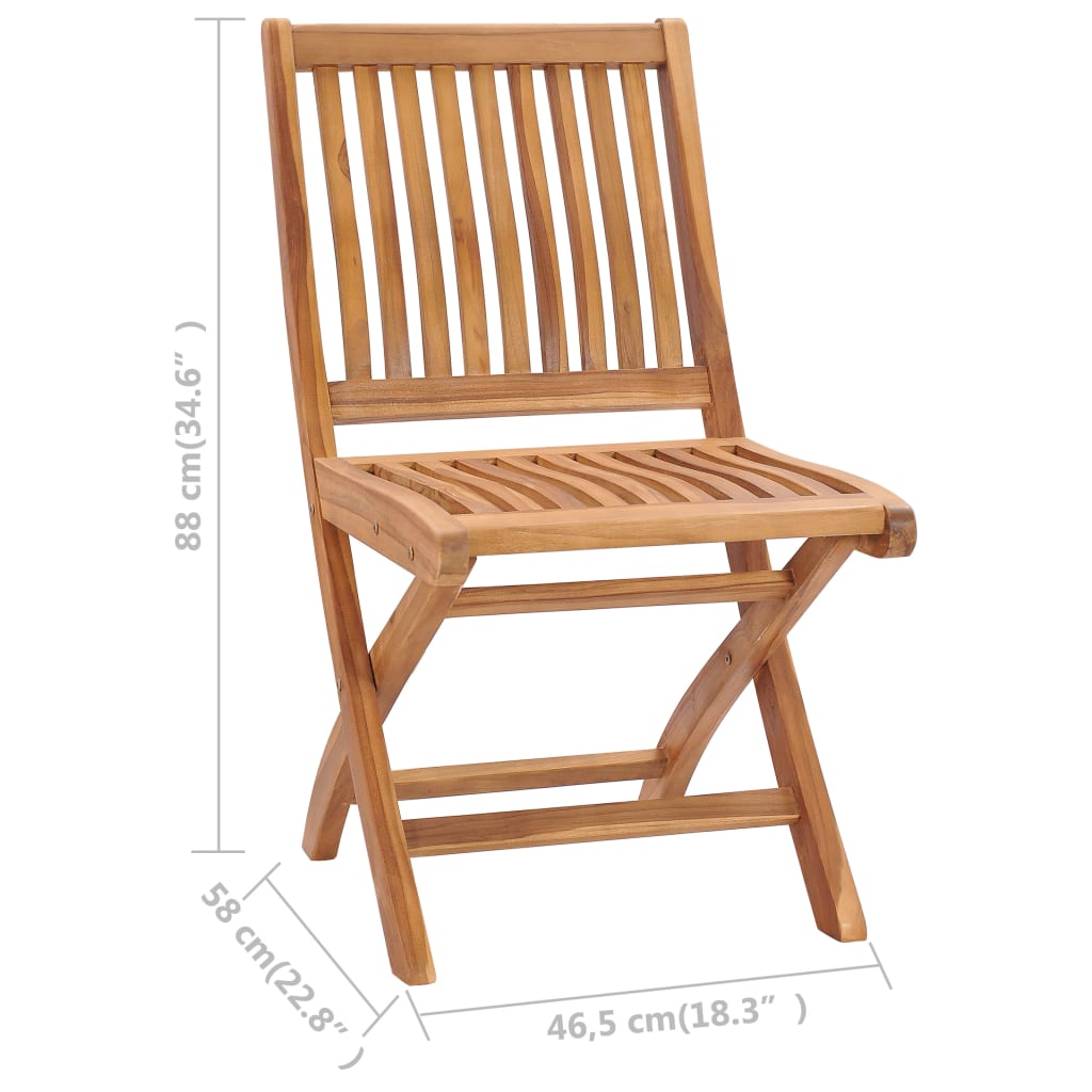 Klappstoler 2 Stk Heltre Teak