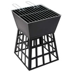 2-I-1 Bålfat Og Grill 34X34X48 Cm Stål