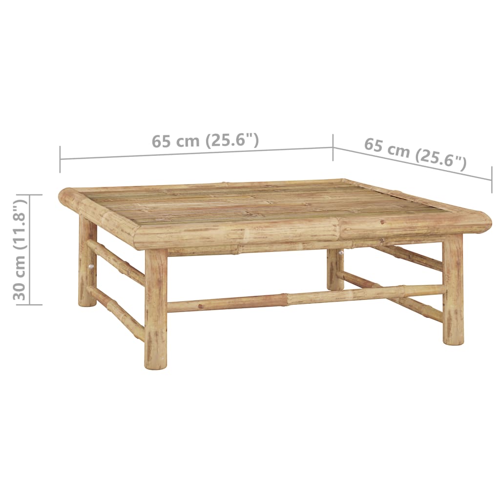 Hagebord 65X65X30 Cm Bambus