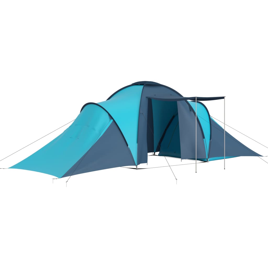 Campingtelt 6 Personer Blå Og Lyseblå