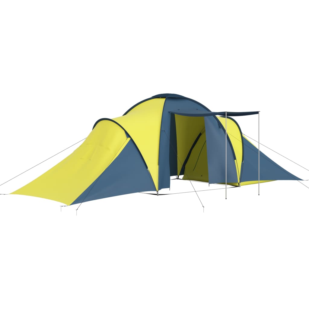 Campingtelt 6 Personer Blå Og Gul